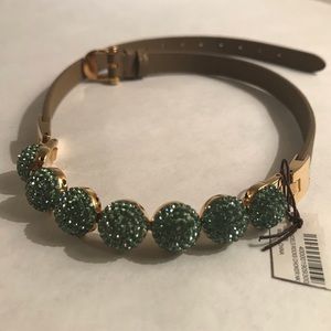 NWT Henri Bender Green rhinestone bracelet